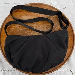 My Tagalongs Crossbody Bag Black Nylon Crescent Purse Casual Athletic Travel
